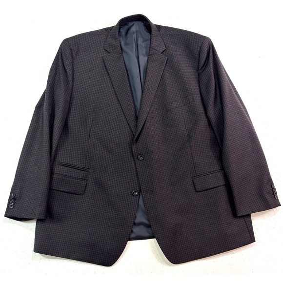 Michael Kors 52R brown micro check wool blazer jacket sport suit coat executive